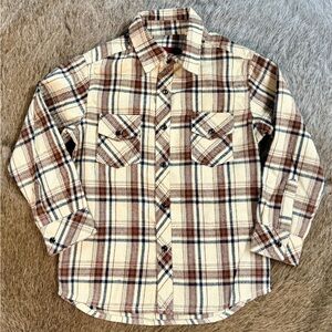 NEW Boys Plaid Flannel Snap Shirt